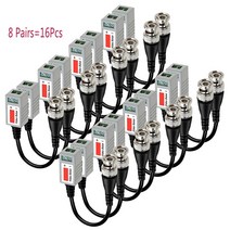 새로운 20Pcs (10 쌍) AHD/CVI/TVI 트위스트 BNC CCTV 비디오 발룬 패시브 트랜시버 UTP 발룬 BNC Cat5 CCTV UTP 비디오 발룬, Video Balun 6 pairs, 01 Video Balun  6 pairs