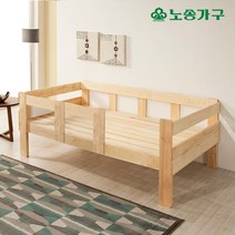 굿모닝침대/편백 파인우드 세미싱글침대/매트리스별도/받침대포함, 단품