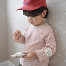 XS-XL 버터컵 [바인딩라벨핀티] 아이 유아동 어린이 키즈 티셔츠, M, 빨강핀