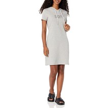 DKNY 여자 로고 티셔츠 드레스 블랙. Small