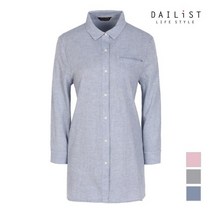 올리비아로렌 멜란지 셔츠카라 블라우스 2MRNNLVM4351