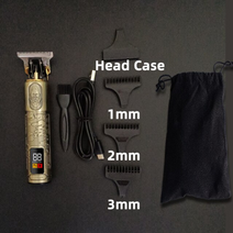 바리깡 클리퍼 이발기 바버샵 이발소 리젠트컷 투블럭 헤어컷 숏컷 남자에 대 한 전문 WateProof 머리 절단 기계 머리 트리머 전기 면도기 남자 면도기 0mm 수염 트리머, Plus-Bronze-NoBox