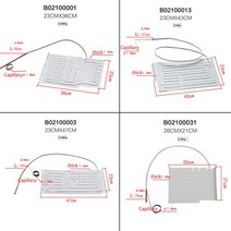 냉장고 증발기 플랫 플레이트 냉동고 냉각 모세관 알루미늄, 27X21cm