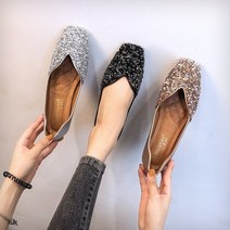 바이스타 반짝반짝 빛나는 여성 로퍼 단화 빅사이즈 가능