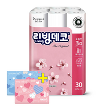 3겹 리빙벚꽃향화장지(30x30롤)x1+ 여행용티슈 40매, 단품