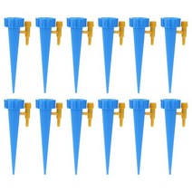 스마트팜 1/6/12 PCS 자동 물방울 관개 급수 시스템 도저 스파이크 키트 정원 가정용 식물 꽃 Waterer 도구, [06] 12개 Blue