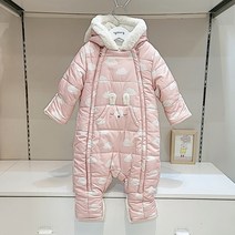 [아가방] 논현점*/귀여운 토끼 모자/손.발 싸개/따뜻한 패딩 우주복/양쪽 지퍼 일체형/아가방