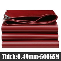 방수포 천막 튼튼한 캔버스 방수 코팅 야외 캠핑 퍼골라 자외선 트럭 캐노피, 132.Wine Red-500G - 2.8x7.8m