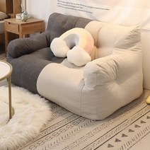 자취생 필수 빈백 쇼파 1인 2인 좌식 소파, 옐로우 1인