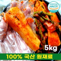 국산 총각 달랑무김치 5kg 5키로 HACCP 알타리 지짐 총각무우 아삭한 총각김치 볶음 총각무지짐 시원한 맵지않은 수제 경상도 서울식 여름김치