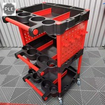 트롤리 미용실 자동차 멀티수납 카트 도구 세차장, 3단 카트 신상+양쪽 걸이판