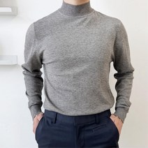 단정한 캐시미어혼방 남성 정장 반목 폴라 니트 4색