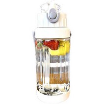 대형 텀블러 보냉 보온 대용량 빨대 물병 2L 1L 컵, 화이트 1500ml