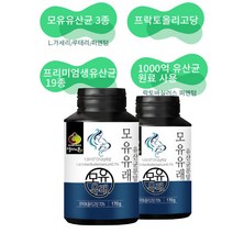 모유유래 유산균 파우더 170g 모유유산균3종 가세리 루테리 퍼멘텀 프락토올리고당 프리미엄 생유산균 19종 1000억 유산균 원료 사용, 2병