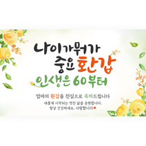 엘케이샵 [나이가 뭐가 중요 환갑 인생은 60부터] 환갑 회갑 파티 현수막, 엄마