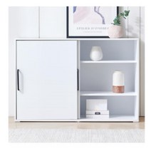 폭좁은 복도장식장 미닫이 빈티지 수납장 커피다이 사이드 거실 다용도, 화이트