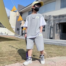 밀크봉봉 남아 여름 반팔 반바지 트레이닝 세트
