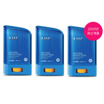 AHC 내추럴 퍼펙션 선스틱 22g SPF50+/PA++++, 3개