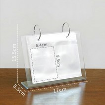 데스크 캘린더 사진 앨범 3 인치 미니 인스탁스 폴라로이드 68 포켓 보관 케이스 2023, 01 3in