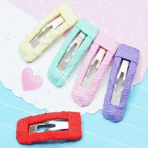 행사용 증정품 선물용 애견 머리 삔 대량 5개 푸들 얼굴털 셀프프로필 비숑 헤어 긴털, 레드