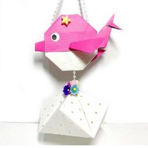 종이접기패키지 여름 물고기 분홍돌고래 방향제 만들기재료세트, 1인용