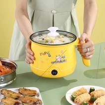 샤브샤브전기냄비 미니전기냄비 이국주 전기전골 분리형 반반 캠핑 Fujie Sun Tingting 소형 전기 밥솥 장난 꾸러기 고양이 다기능 튀김 요리 샤브샤브 찜 기숙사 냄비 1., [03] 민트 그린