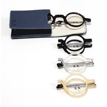 돋보기안경 접이식 가벼운 블루라이트 차단안경 패션 부모님 선물, 브라운