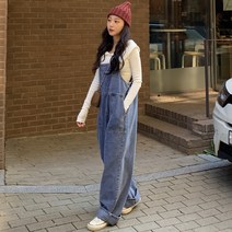 떳다그녀 빌체 데님 와이드 점프수트