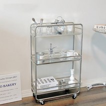스테인레스 트롤리 이동식 선반 미드센츄리선반