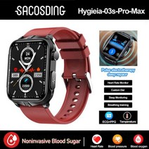 스마트워치 등산시계 러닝시계 마라톤시계 ECG + PPG 전기 요법 펄스 자기 뜸 혈당 온, red