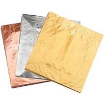 은점토 반지 실버 일제 kirin 0.3 oz (9 g) 금 은 구리 금박 은발 장미 캔 장식 프레임 가구 장식용 모조 금박 분할 세트, 금은 구리