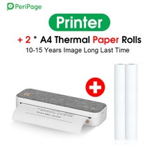 미니 라벨기 라벨 프린터 스티커 출력기PeriPage A4 용지 프린터 열전 사 bluetooth Wirless inkless ios, 03 printer add paper A