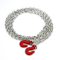 RC 자동차 금속 트레일러 견인 후크 액세서리 1:10 크롤러 TRX4 TRX6 Axial SCX10 90046 AXI03007 레드캣 MST 장식 RC부품 호환, 04 Trailer chain1