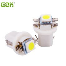 10 X T5 LED 램프 B8.5D Smd 게이지 5050 1SMD 속도 대시 보드 사이드 인테리어 악기 전구 자동차 화이트, 05 yellow