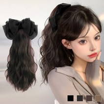 나비헤어핀 분리형 집게가발 SD-221190, 1개, 진갈색