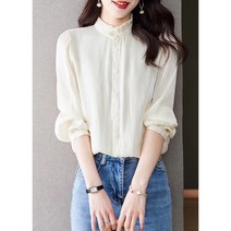 네이워에스엔 여자 봄 여름 루즈핏 긴소매 셔츠 블라우스