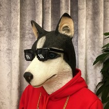 할로윈데이 동물 말머리 가면 넥 워머 L소품 라이브 말의 얼굴 팬시 같은스타일 헤어액세서리 카메라 고릴라 3954322628, 다크그레이