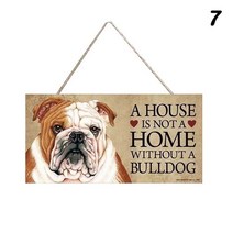 카페 인테리어 소품 샵 벽인테리어 Home Decor Wooden Dog Sign Pet 걸이식 플라크 펜던트 20x10cm 보드 사인 앞문 울타리 마당 직사각형 애완 동물 태그, 7