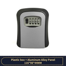 키 잠금 상자 벽 장착 플라스틱 알루미늄 키 안전 상자 비바람에 견디는 자리 조합 키 보관 잠금 상자 실내 실외 사용 휴대용 비밀 사무실 스마트 현금보관 작은 업소 비자금 보관, 스타일 2
