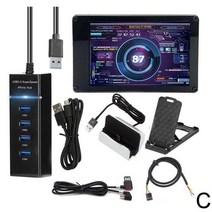 휴대용 노트북 보조 모니터 듀얼 usb 디스플레이 3.5 인치 ips diy 컴퓨터 온도 모니터링 cpu gpu ram hdd 아크릴 미니 itx 케이스 aida6 j8t7, c