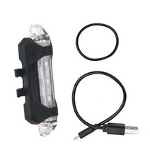 USB 충전식 자전거 미등 LED 다채로운 산악 후면 조명 사이클링 안전 경고 램프 방수, D02-White light