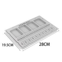 보석 세공 야스리 공구 도구 수공구 연마 금속 조각 반지 금 은 줄 측정 회색 비드 보드 팔찌 구슬 주최자 보석 만들기 트레이 작업대 크기 측정 플레이트 공예 도구 액세서리, 4