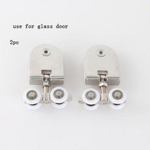 미닫이문레일 슬라이딩 도어 트랙 행잉 유리 가이드 음소거 푸시 앤 풀 행거 단단한 나무 욕실 접이식, 유리 바퀴, 없음