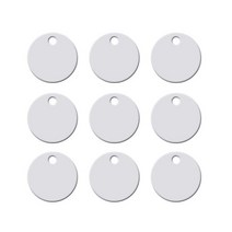 도매 20pc 개 Id 태그 라운드 알루미늄 DIY 맞춤형 애완 동물 명판 조각 분실 방지 펜던트 칼라 액세서리 이름 플레이트, 은_20X20X1MM