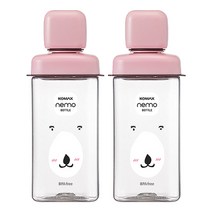 코멕스 네모물병 핑크곰 430ml X 2개