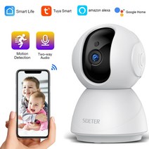 실내 ip 카메라 wifi 틸트 양방향 오디오 모션 감지 무선 스마트 홈 캠, 3mp 64g 카드 추가, 나는 플러그