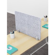 사무실 책상 칸막이 파티션 가림막 흡음 분리 스탠드, 1) 회색 40x100cm 화면 + 클립