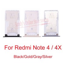 새로운 Xiaomi Mi Redmi Note 4 4X SIM 카드 트레이 홀더 Note4 예비 부품 용 마이크로 SD 슬롯, [05] For Note 4X Black