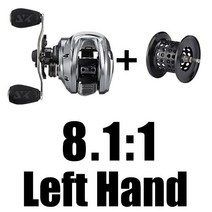 시리즈 베이트 캐스팅 낚시 릴 7.2 1 8.1 울트라 링트 190g 최대 드래그 파워 18LB 롱, 8.1 Left with Spool, 8.1 Left with Spool