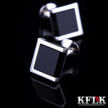 커프스링크 와이셔츠 단추 악세사리 셔츠핀 소매집게 KFLK남성용 쥬얼리 셔츠 커프스 블랙 링크 럭셔리 웨딩 남성 선물 제품